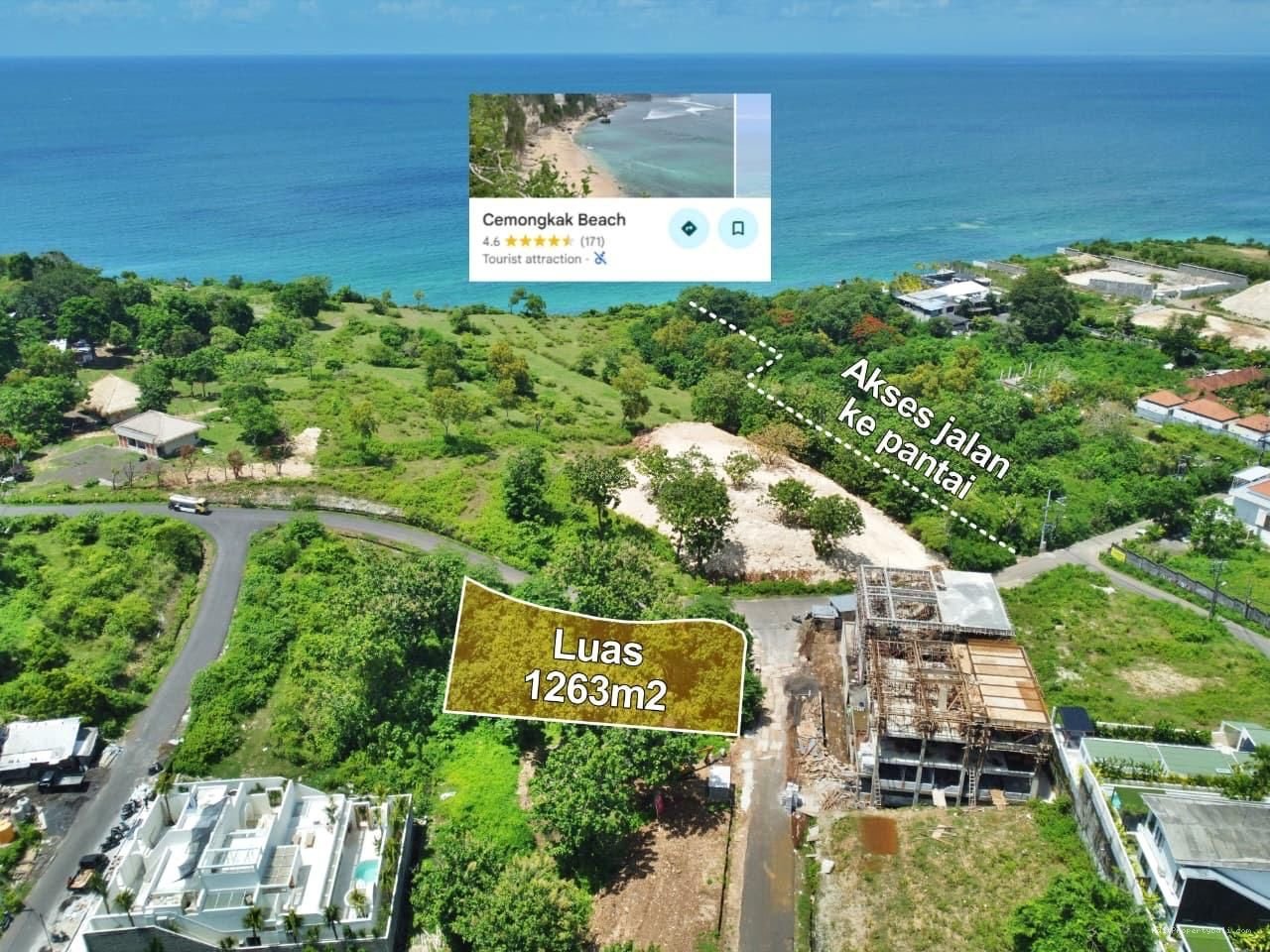 Tanah ocean view pantai bingin pecatu