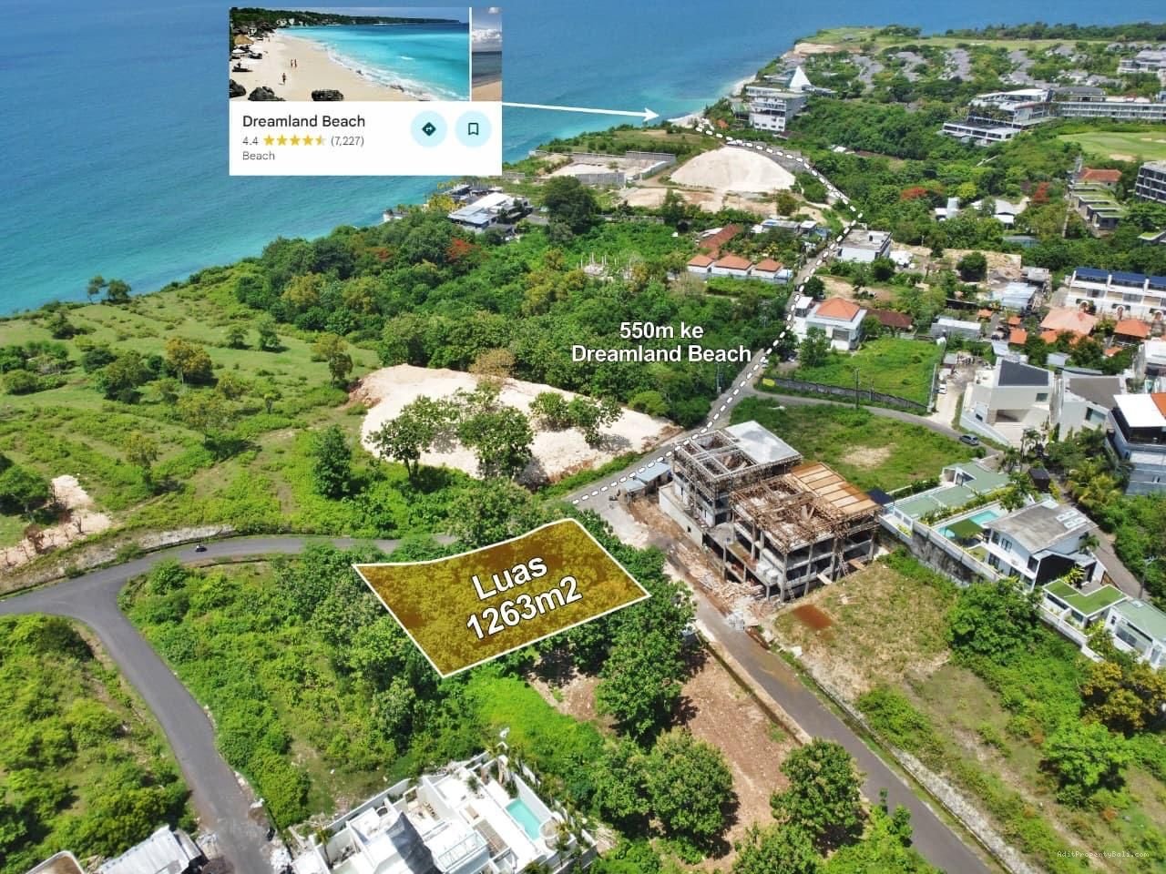 Tanah ocean view pantai bingin pecatu