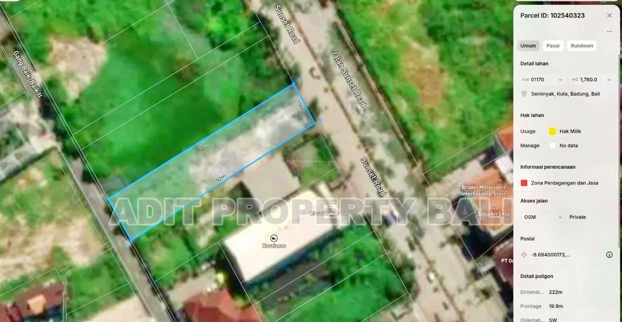 Tanah Raya Sunset road kuta bali