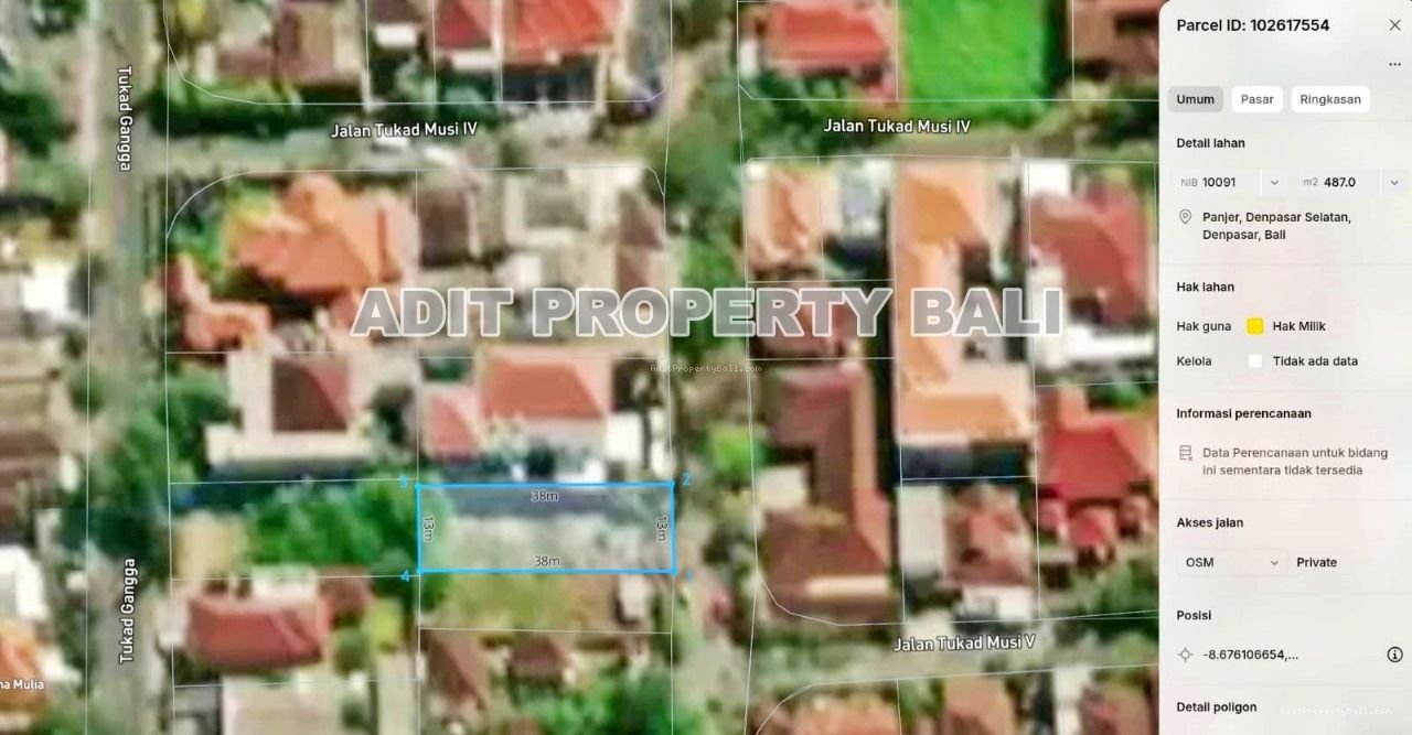 Tanah Tukad musi renon