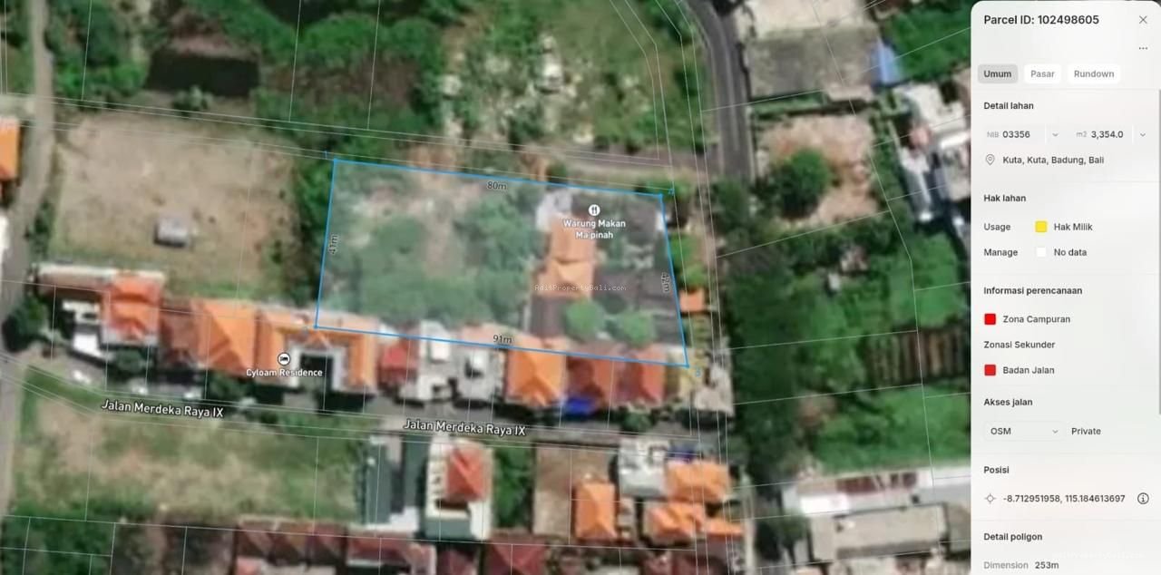 Tanah Murah Merdeka Raya Kuta Badung