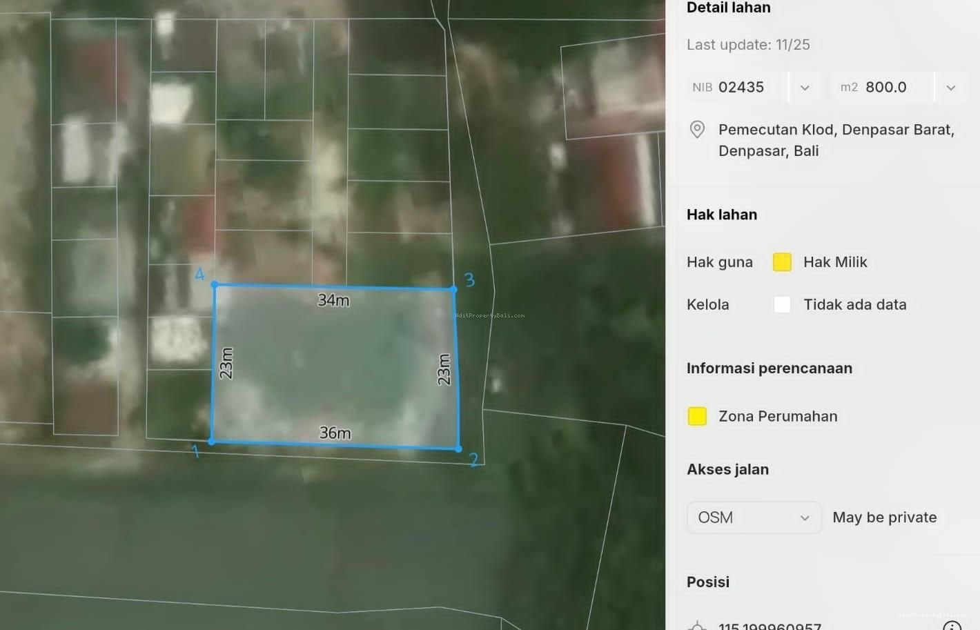 Tanah Pura Demak Denpasar Barat Bali