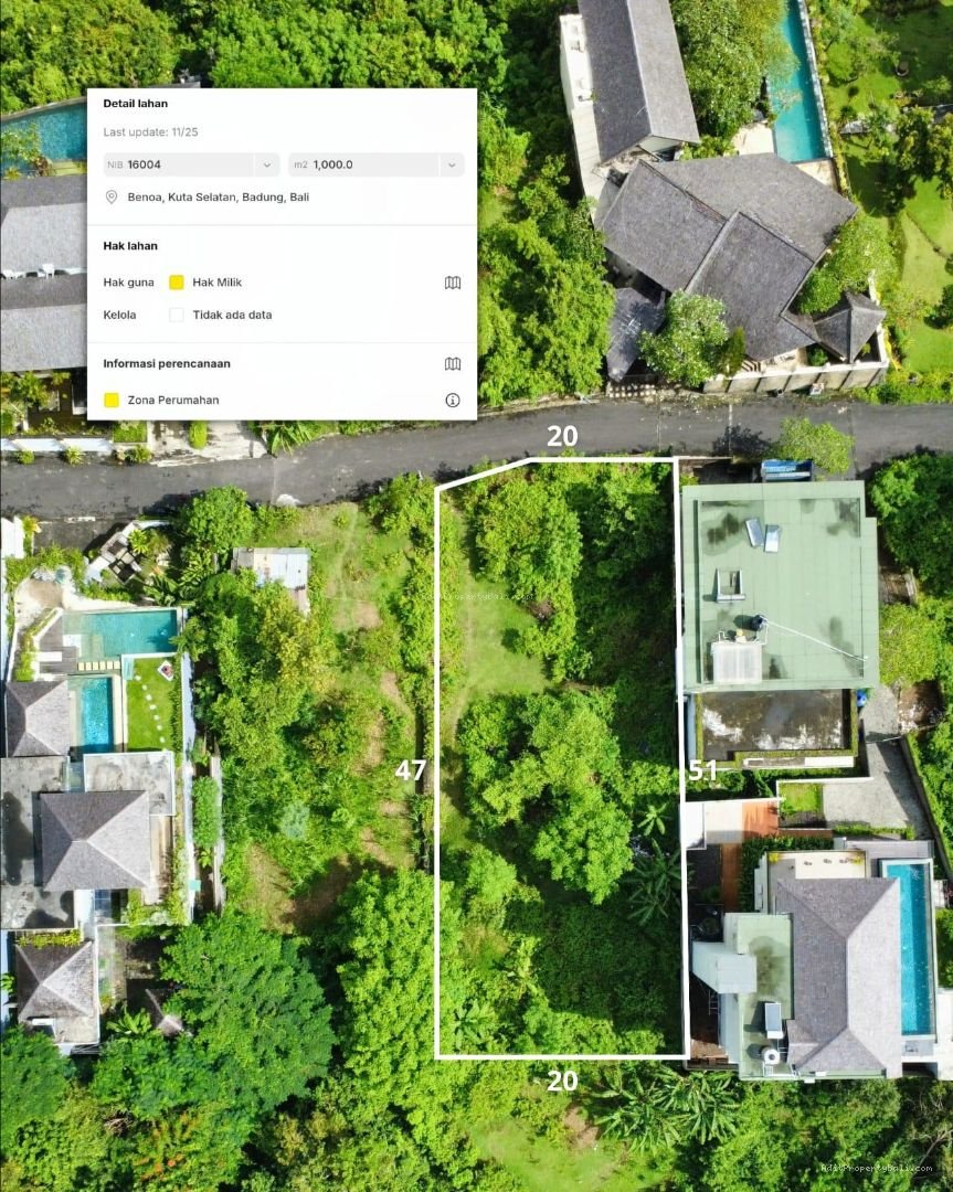 Tanah Unblock View Tiara Nusa Goa Gong Jimbaran Badung