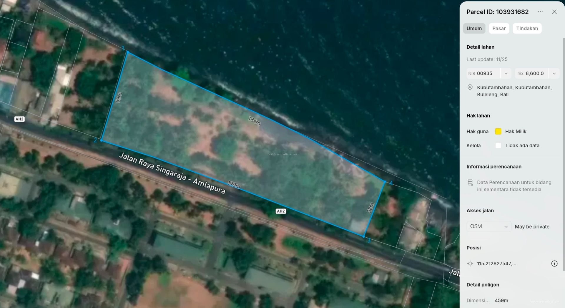 Tanah Murah Beach Front Kubutambahan Buleleng Singaraja Bali