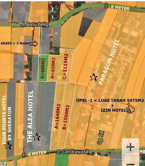 Tanah Premium Cendrawasih Petitenget Seminyak Badung