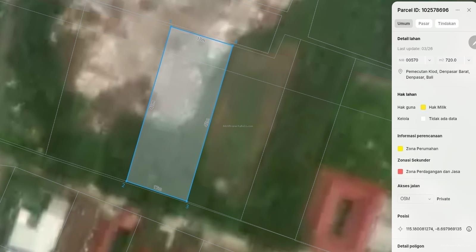 Tanah Prime Jatayu Nakula Pemecutan Bali